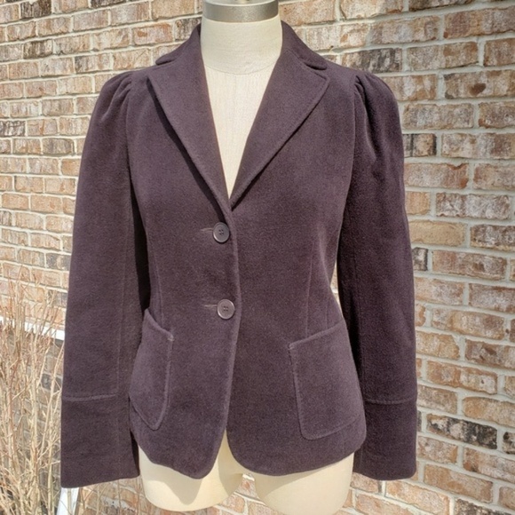 Max Studio Jackets & Blazers - Max Studio Angora/Wool 2-Button Blazer Black Sz S